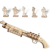 Amazon | ROKR 3D立体パズル 木製 玩具銃ラバーバンド銃 知育玩具 入園